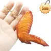 Simulation Food Keychain Chicken Legs Key Ring Unique Design French Fries Pendant Children's Toy Creative Gift