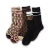 Women Socks Classic Color Fashion Letter Pattern Hosiery Medium Stockings Casual Womens Underwear246a