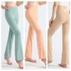 LU-920 Women Wide Leg Yoga Pants High Waist Slim Hip Fitness Pants Naked Breathable Sports Flare Pants