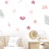 Stickers muraux Boho Feuilles Botaniques DIY Stickers Art Mural Vinyle pour Pépinière Enfants Chambre Bébé Filles Chambre Décoration de La Maison 231019