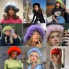 Шапки BeanieSkull Y2K, модные женские плюшевые шапки для девочек, шапки с куполом, теплые декоративные шапки для весенне-осенней и зимней одежды 231019