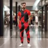 Men's Tracksuits 2023 Man Short Sleeve T-Shirts Pants 2 Piece Set Men 3D Printing Tracksuit Fashion Casual Streetwear T Shirt For