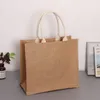 Förvaringspåsar 1st Eco Friendly Tote Bag Portable återanvändbar linne Burlap Shopping Shopping Axel livsmedelshantverk Födelsedagsfester bröllopsstorage i3qj#