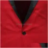 Mens Vests Fashion Shawl Collar Tuxedo Vest Men 2022 Brand Red Slim Fit Sleeveless Waistcoat Formal Business Wedding Groom Xxl Drop