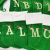 Christmas Decorations Christmas Socks Green Letter Christmas Inventory Christmas Tree Pendant Decoration Home Christmas Gift Bag New Year 2024 x1019