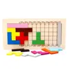 Accessoires de maison de poupée jeu de Tangram en bois coloré casse-tête Puzzle jouets bébé préscolaire Magination début éducatif enfants jouet enfants cadeau 231019