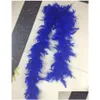 Outros suprimentos de festa de evento White Feather Boas Turquia Boa Grande Chandelle Marabou Cerimônia de Casamento Rosa Laranja Entrega Home G Dhjrb