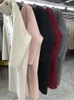 Womens Wool Blends Stand Collar Woolen Alpaca Jackets Ytterkläder Autumnwinter Korean Style Double Breasted Loose Long Coats 231018