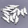 Charms WZNB 10 stks/partij Veer Voor Sieraden Maken Rvs Blad Hanger Diy Oorbel Ketting Handgemaakte Accessoires