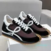 Casual Shoes Mens Fashionable Calf Leather Sneakers Wave Textured gummisula Löpskor 35-46