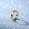 Anello per unghie Designer Fascino Gioielli Moda Gioielli classici Acciaio al titanio Anello per unghie completo moda Oro rosa Acciaio inossidabile Coppia di sei diamanti Regalo di Natale