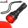 Zaklampen Zaklampen C8 LED Buiten Sterk Rood/Groen Licht Zaklamp Met 18650 Handzaklamp Voor Tactische Jacht Waterdichte Lantaarn 231018