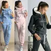 Trainingspakken voor dames Trainingspak voor dames Dames Pullover Hoodies Joggingbroek Sweatshirt Sportpak Tweedelige set Dameskleding Winter Warme outfits 231018