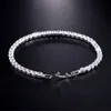 Cristals à la mode Bracelets Bijoux 925 Bracelettes en argent sterling Chaînes de mariage Fashion Fashion Rimestones Jewelry Ladies Party Gift