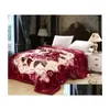 Couvertures Couverture de couette d'hiver douce imprimée Raschel Mink Throw Twin Queen Size Single Double Lit Fluffy Chaud Fat épais Couvertures Accueil GA DHF5S