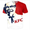 Newest Fashion Mens Womans KFC Colonel sanders Summer Style Tees 3D Print Casual T-Shirt Tops Plus Size BB080265S