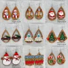 Baumelnde Ohrringe, Ausschnitt, Holz, Tropfenform, Weihnachten für Frauen, verschiedene Stile, niedlicher Weihnachtsmann, Urlaubsschmuck, Großhandel