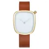 Zegarek na rękę minimalistyczny unisex zegarek dla mężczyzn Kobiety para prostego stylu kreatywnego tarcza kwarcowego Kwarcowa męska kobieta unikalna zegar na nadgarstek