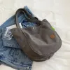 Borse da sera Borsa tote morbida in tessuto di tela moda femminile oversize Borsa di grandi dimensioni per il tempo libero casual in tessuto Shopper per il fine settimana