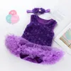 Girl Dresses Baby Tutu Dress 2023 Toddler Sleeveless 2Pcs Set With Headband Princess Party Tulle Fluffy Birthday Dance Ballet