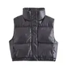 Gilet da donna 2023 Gilet di moda Donna PU senza maniche per le donne Pouf invernale Cappotti particolarmente su misura