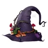 Berets Halloween Witch Hats Adult Kids Party Masquerade Wstążka Feel Hat Birthday Witches Top Kurted Caps Cosplay Props