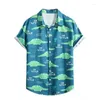 Chemises décontractées pour hommes Chemise à manches courtes pour hommes surdimensionnés Homme hawaïen Mode Top Thème de cocotier Maccabi Haifa Beach Holiday Vêtements