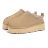 Diseñador tazz zapatillas plataforma bota tasman mujeres para hombre sandalia piel de oveja shearling bota clásica otoño mostaza semilla castaño invierno australia pantoufle de piel esponjosa