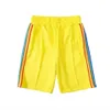 2020 Casual Beach Shorts Hommes Femmes Designer Pantalons courts Vêtements Lettre Impression Rainbow Strip Sangle Casual Five-Point238L