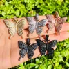 Charms 5pcs Butterfly dla kobiet bransoletka Making Bling Crystal Rhinestone Polded Pendants Naszyjnik