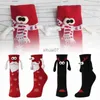 Décorations de Noël Couples d'Halloween de Noël tenant des chaussettes de coton doux et respirant Coton Coton Fournitures de fête X1019