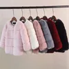 Jacken Mädchen Pelzjacke für Kinder Tops Kleidung Baby Kinder Jacken Warm Verdicken Mantel Einfarbig Jungen Kunstpelz Outwear Mantel 231018