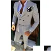 Męskie garnitury Blazers 2022 Suit kratowy Sym Slim Fit Wedding dla mężczyzn pielęgna