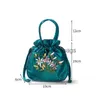 Bags Bucket Bag Top Handle Ladies Handbag Bag Summer Purse National Style Flower Pattern Drawstring Bagstylisheendibags