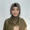 Sjaals Islamitische Luxe Pailletten Chiffon Hijab Abaya Tulbanden Moslim Jurk Vrouwen Hoofddoek Hijaabs Voor Vrouw Abaya Jersey Tulband Haar Sjaal