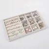 Caixas de jóias Exibição de veludo requintado porta-jóias portátil anel brincos colar organizador caixa de armazenamento organizador bandejas bege 231019