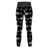 Active Pants Goth Vampire Bat Leggings White Animal Exercises Yoga Women High Waist Basic Sports Tights Seamless Custom