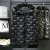 Herrvästar varumärke Autumn Winter Men Cotton Vest Jacket ärmlös ner i midja manlig casual kappa plus storlek 231018