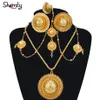 Эфиопские комплекты свадебных украшений Shamty, цвет чистого золота, африканские свадебные серьги, ожерелья, кольца, комплект головных уборов, стиль Хабеша, A30036 J253I
