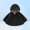 3 ألوان طفل ملابس العلامة التجارية بونتشو الرياح الرياح Boys Girls Girls Thicken Warm Wooded Coats Outwear Kids Cloak Shail