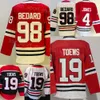 Man Ice Hockey 19 Jonathan Toews Jerseys Reverse Retro 98 Connor Bedard 4 Seth Jones Embroidery And Sewing Team Color Black White Red For Sport Fans Breathable