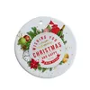 Decorações de Natal em branco sublimação ornamento cerâmico 3 polegadas Natal personalizado ornamentos artesanais para árvore casa jardim festi dh6jp