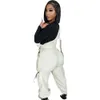 Designer Fleece Overalls Women Fall Winter Thicker Jumpsuits Casual Warm Loose Suspender Trousers Fashion One Piece Overalls Bulk Wholesale Clothes 10232