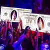 Affichage LED de gloire de Champagne, billet de 100 dollars américains, présentateur de bouteilles VIP Benjamin pour bouteilles de Champagne, Service de discothèque