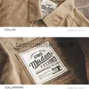 جاكيتات الرجال MADEN CANVAS WAX MEN SPINGETS KHAKI RETRO Multi-Pounded Canvas Ami Kaji Jacket Big Pocket Solid Vintage Jacket J231019