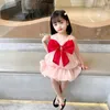 Girl Dresses Girls Summer Big Bow Party Dress Sleeveless Children Casual Style Kids Costume