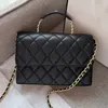 Luxury Designer Classic 23A Flap Crossbody Bag French Brand Women Fashion Handle Axel Famous Diamond Lattice Högkvalitativ äkta läderdamens handväska