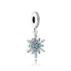 925 argent Sterling cristal neige pendentif breloques boîte de détail perle européenne bracelet à breloques collier fabrication de bijoux Charm310K