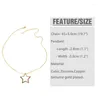 Pendentif Colliers FLOLA multicolore lune et étoile collier pour femmes pierre croissant CZ pavé zircone gros bijoux cadeau Nket39