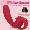 Vibrateurs Léchage clitoridien Vibromasseur point G Gode réaliste Stimulateur de clitoris pour femmes avec 10 modes de vibration rechargeables 231018